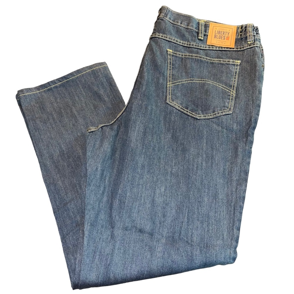 Liberty Blues Men’s Jeans 44x38 Regular Straight Cut Med Wash Big & Tall